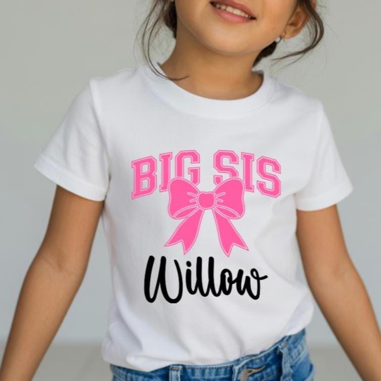 Personalised Big Sister Shirt, Promoted to Big Sister, Sibling Announcement Outfit, Big Sister Gift from Baby