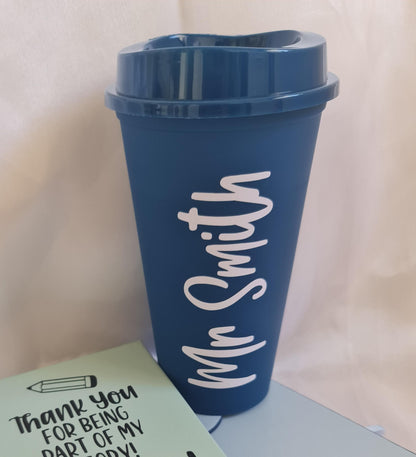 Personalised Acrylic Takeaway Coffee Cup  Custom Name Iced Coffee Tumbler  Reusable Cold Brew Cup