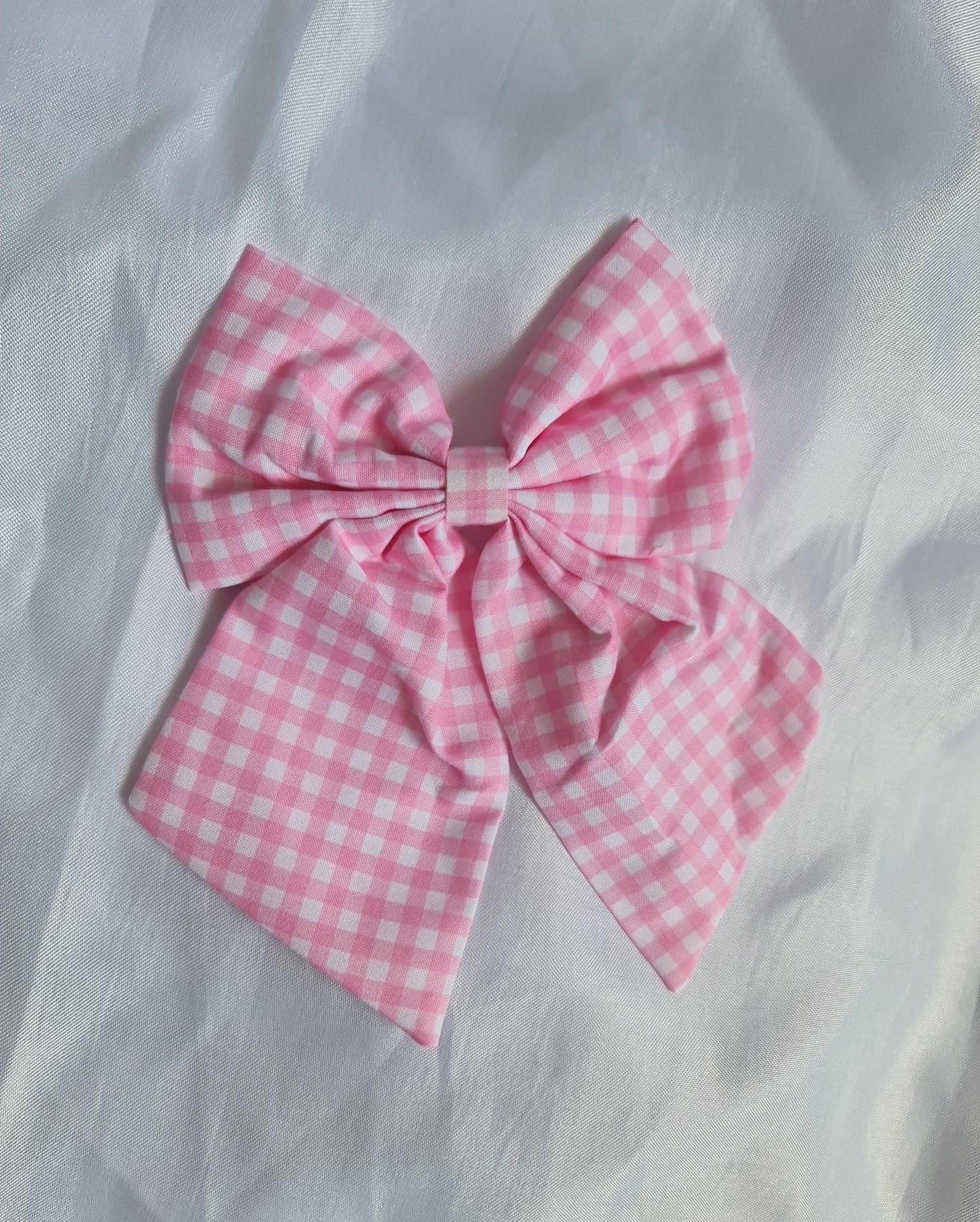 Personalised Kids Gingham Hair Bow  Custom Name Hair Clip  Baby & Toddler Bow  Sweet Everyday Accessory