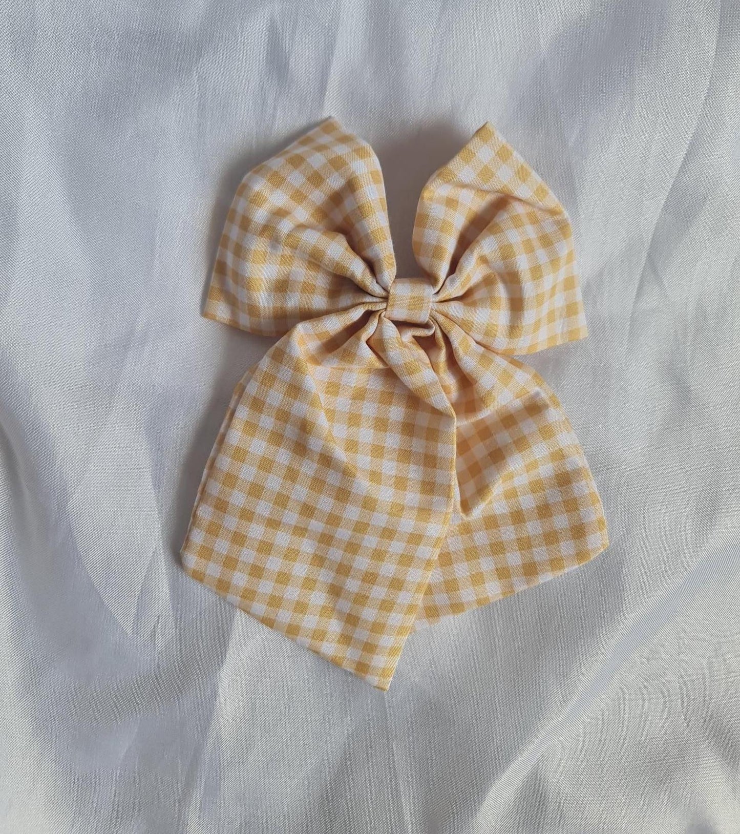 Personalised Kids Gingham Hair Bow  Custom Name Hair Clip  Baby & Toddler Bow  Sweet Everyday Accessory