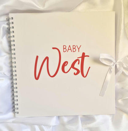 Personalised Baby Memory Book / Scrapbook | Custom New Baby Keepsake | Newborn Milestone Journal | Baby Shower Gift