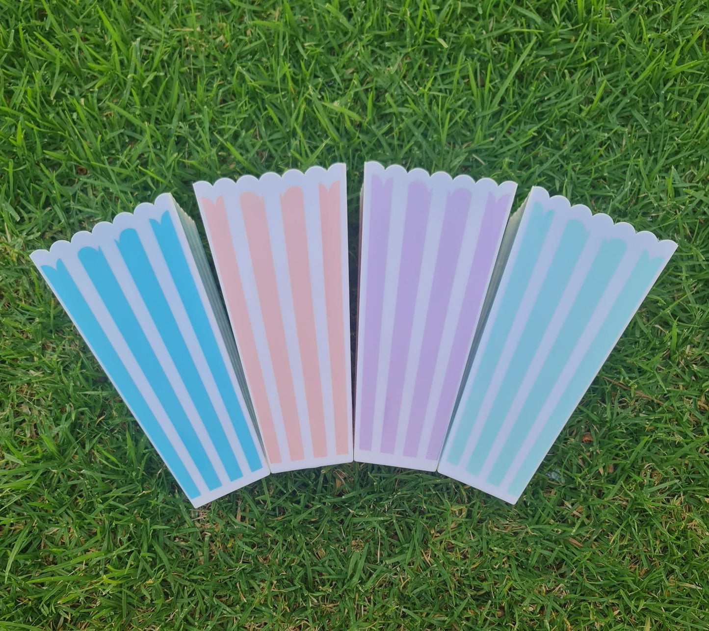 Personalised Popcorn Container  Classic Striped Popcorn Box, Custom Movie Night or Party Favour Snack Bucket