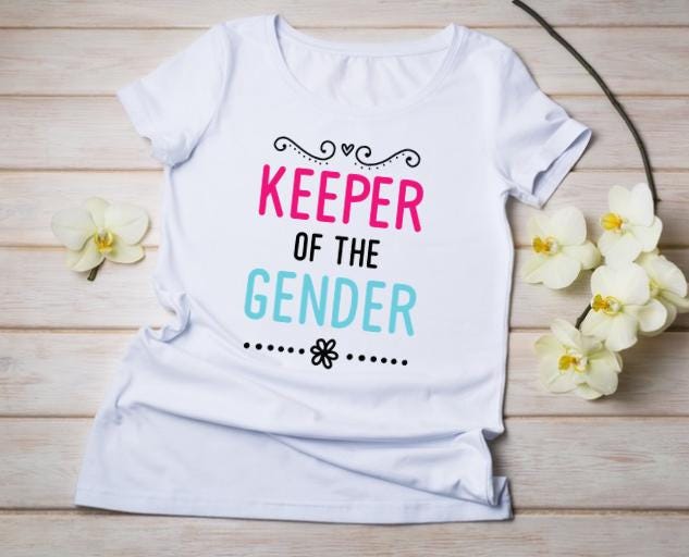 Keeper of the Gender T-Shirt  Gender Reveal Shirt  Mum to Be Announcement Tee  Pregnancy Reveal Outfit