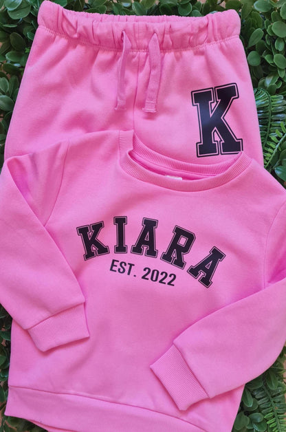 Personalised Kids Tracksuit Set  Custom Name Hoodie + Joggers  Toddler & Kids Jumper