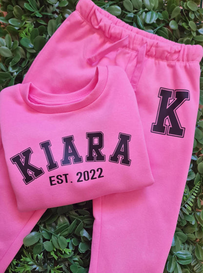 Personalised Kids Tracksuit Set  Custom Name Hoodie + Joggers  Toddler & Kids Jumper