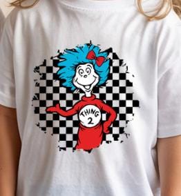 Thing 1 Thing 2 Inspired T-Shirt  Book Week Kids Shirt  Matching Sibling Costume Tee
