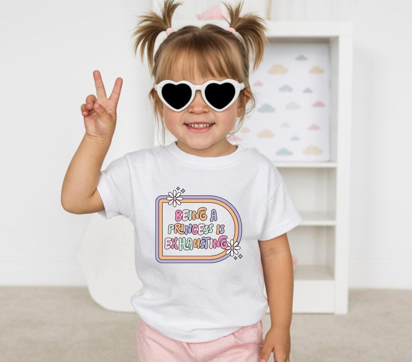 Being a Princess Is Exhausting Bodysuit  Cute Toddler Girl Shirt  Funny Little Princess Outfit