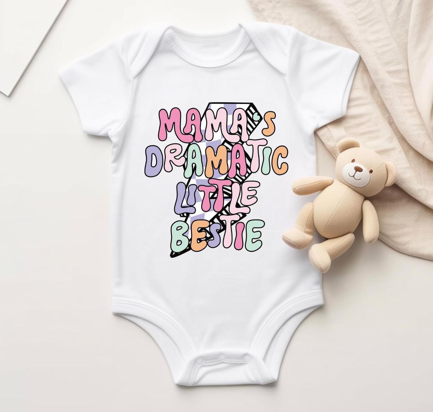 Mamas Dramatic Little Bestie T-Shirt Or Bodysuit  Cute Toddler Shirt