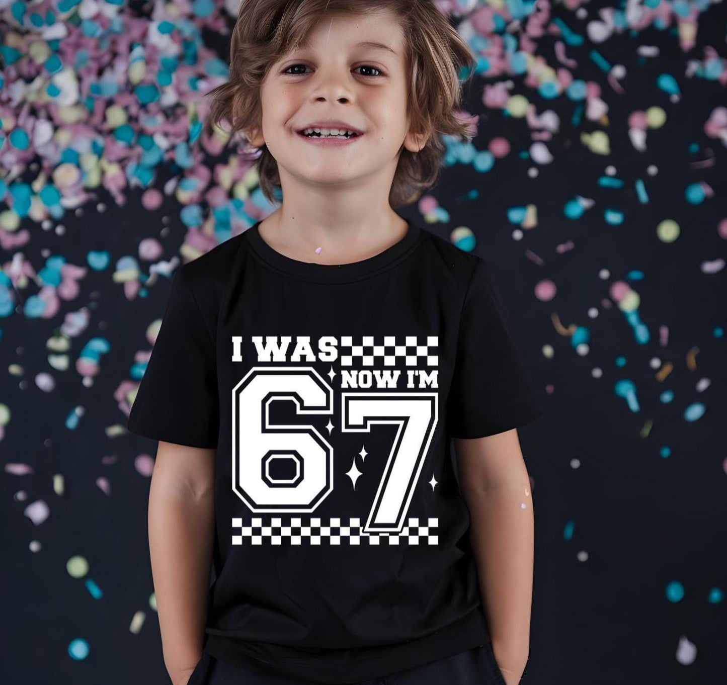 I Was 6 Now Im 7 Birthday Shirt  Kids Seventh Birthday Outfit
