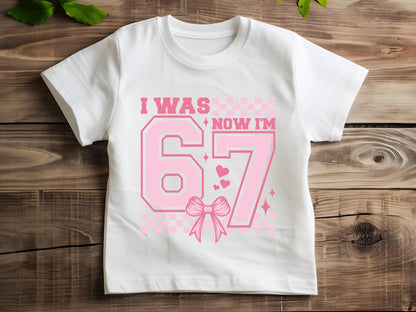 Officially 7 Birthday Shirt  Leopard Print Bow Milestone T-Shirt