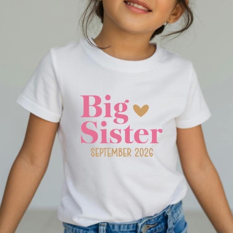 Personalised Big Sister Shirt, Promoted to Big Sister Announcement, Sibling Reveal Outfit