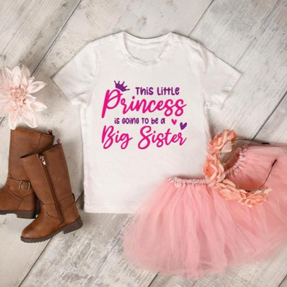This Little Princess Is Going to Be a Big Sister Shirt, Big Sister Announcement, Sibling Reveal Outfit