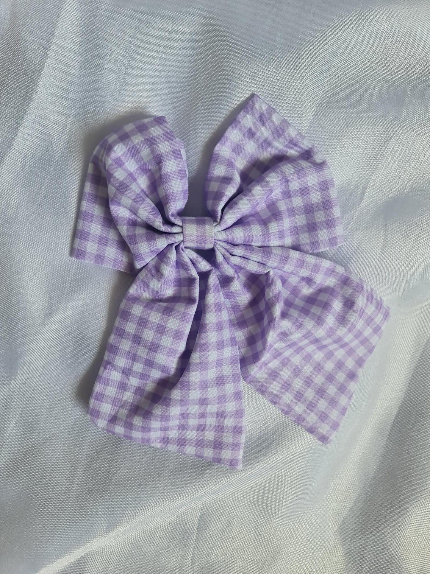 Personalised Kids Gingham Hair Bow  Custom Name Hair Clip  Baby & Toddler Bow  Sweet Everyday Accessory