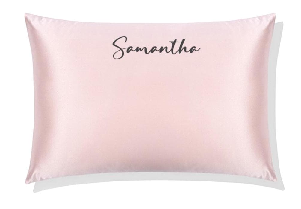 Personalised Satin Pillowcase  Custom Name Gift  Bridesmaid, Girls Night & Sleepover Party
