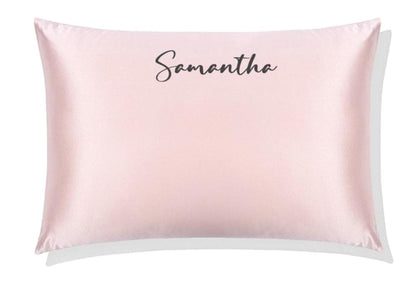 Personalised Satin Pillowcase  Custom Name Gift  Bridesmaid, Girls Night & Sleepover Party