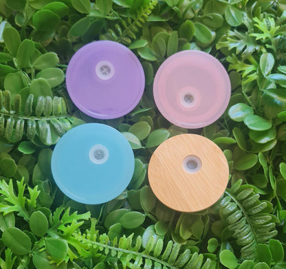 Overstimulated Babe Glass Can  16oz Iced Coffee Cup with Bamboo Lid