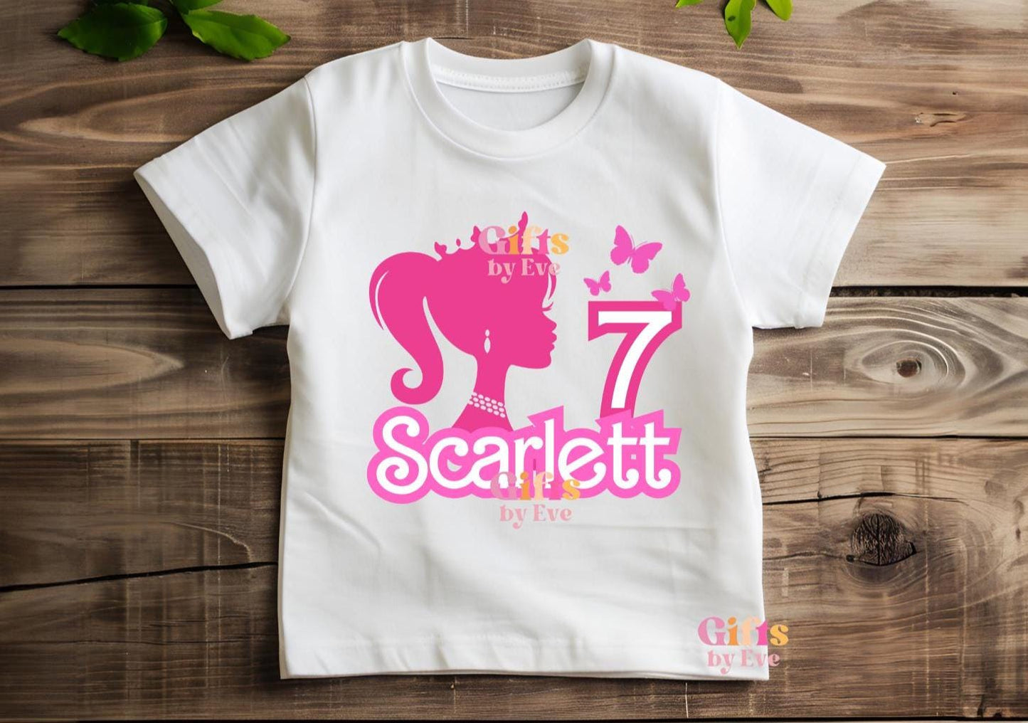 Personalised Barbie Birthday Shirt | Custom Name Age Barbie Party Tee