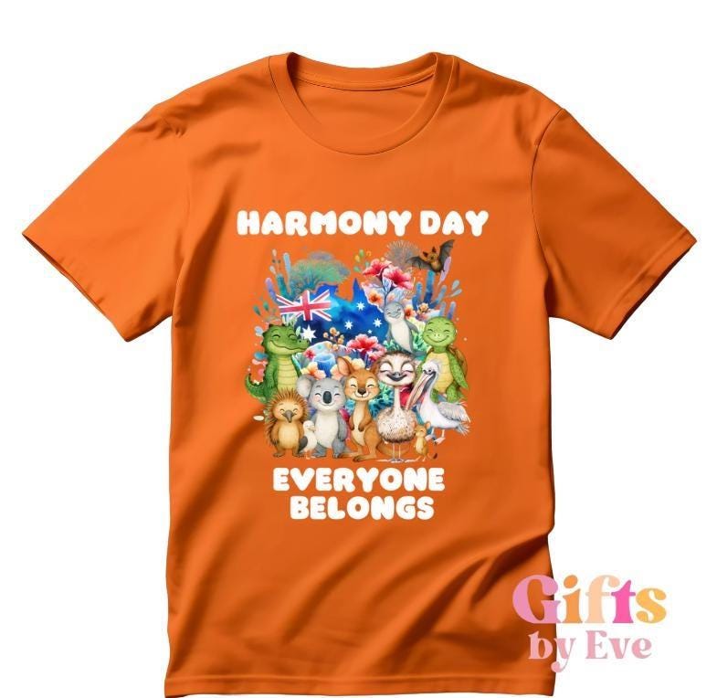 Harmony Day Australian Animals Kids T-Shirt | Cultural Diversity School Tee