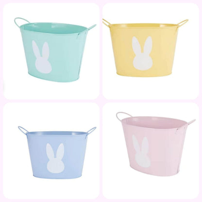 Personalised Easter Metal Bucket  Custom Name Easter Basket for Kids