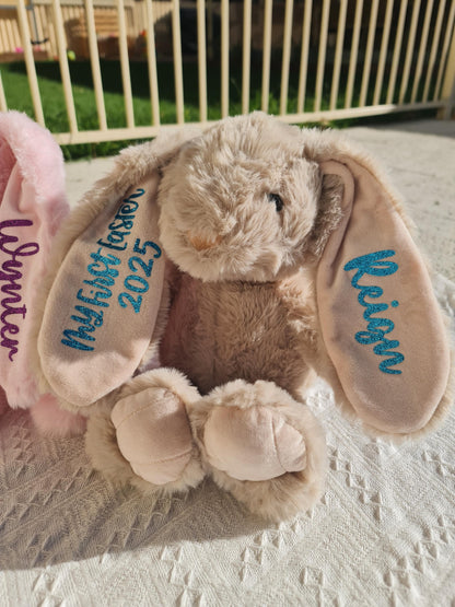 Personalised Bunny Plush | Custom Baby Gift | Personalised Soft Bunny | Baby Shower Gift | Birthday Bunny | New Baby Keepsake