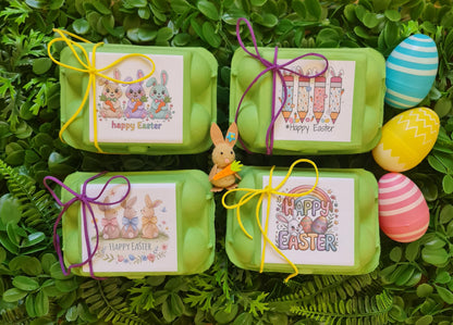 Happy Easter Fillable Egg Carton  Easter Message Egg Box  Reusable Easter Treat Gift