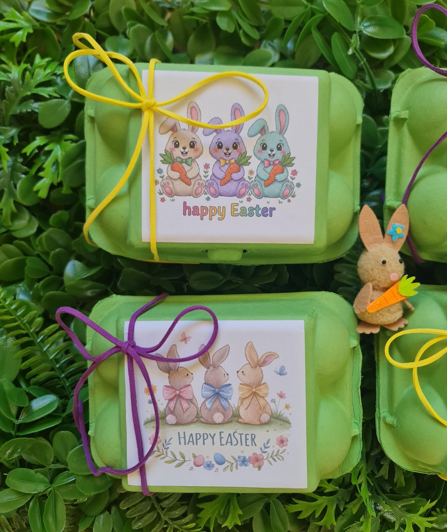Happy Easter Fillable Egg Carton  Easter Message Egg Box  Reusable Easter Treat Gift