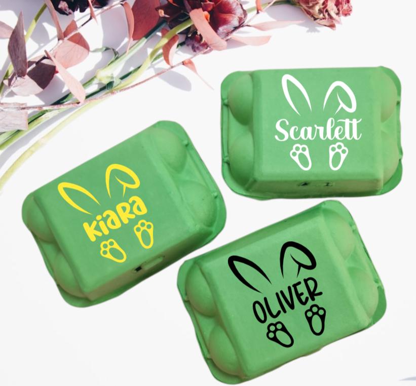 Personalised Easter Egg Carton  Custom Name Fillable Easter Gift Box  Kids Easter Gift