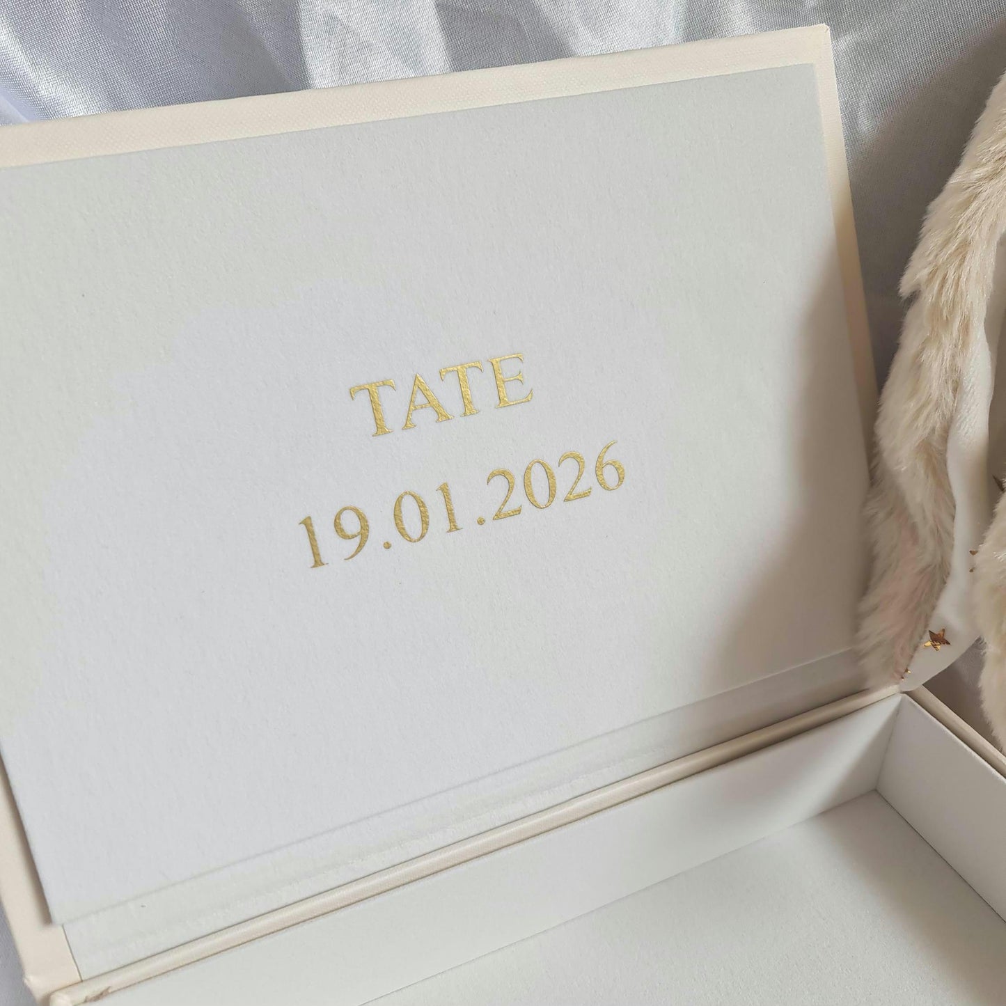 Large Personalised Baby Keepsake Box | Custom Baby Memory Box with Name & Birth Date | Neutral Newborn Gift | Baby Shower Keepsake