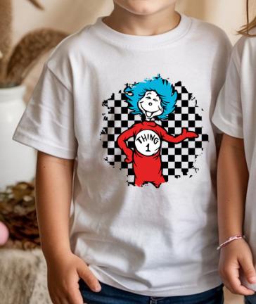 Thing 1 Thing 2 Inspired T-Shirt  Book Week Kids Shirt  Matching Sibling Costume Tee