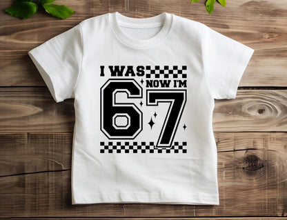 I Was 6 Now Im 7 Birthday Shirt  Kids Seventh Birthday Outfit