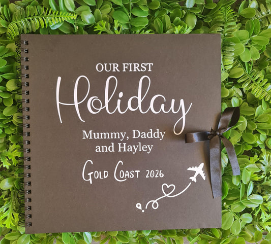 First Family Holiday Scrapbook | Travel Memory Book for Couples | First Holiday Photo Album | Travel Gift | Our First Trip Together