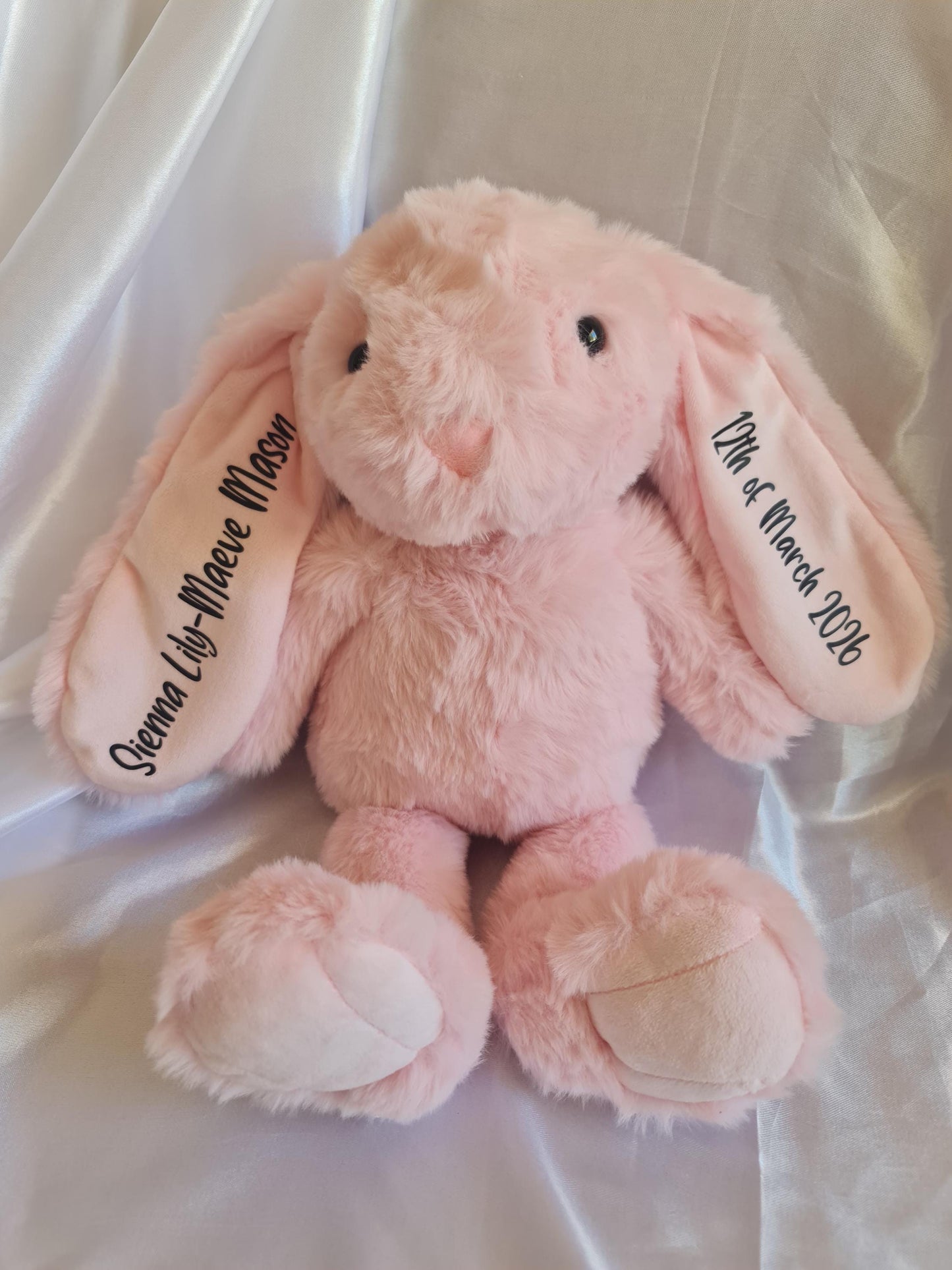 Personalised Bunny Plush | Custom Baby Gift | Personalised Soft Bunny | Baby Shower Gift | Birthday Bunny | New Baby Keepsake