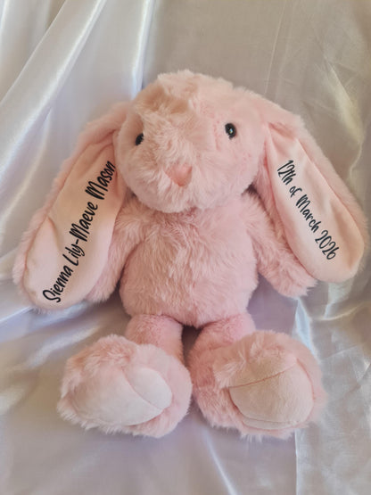 Personalised Bunny Plush | Custom Baby Gift | Personalised Soft Bunny | Baby Shower Gift | Birthday Bunny | New Baby Keepsake
