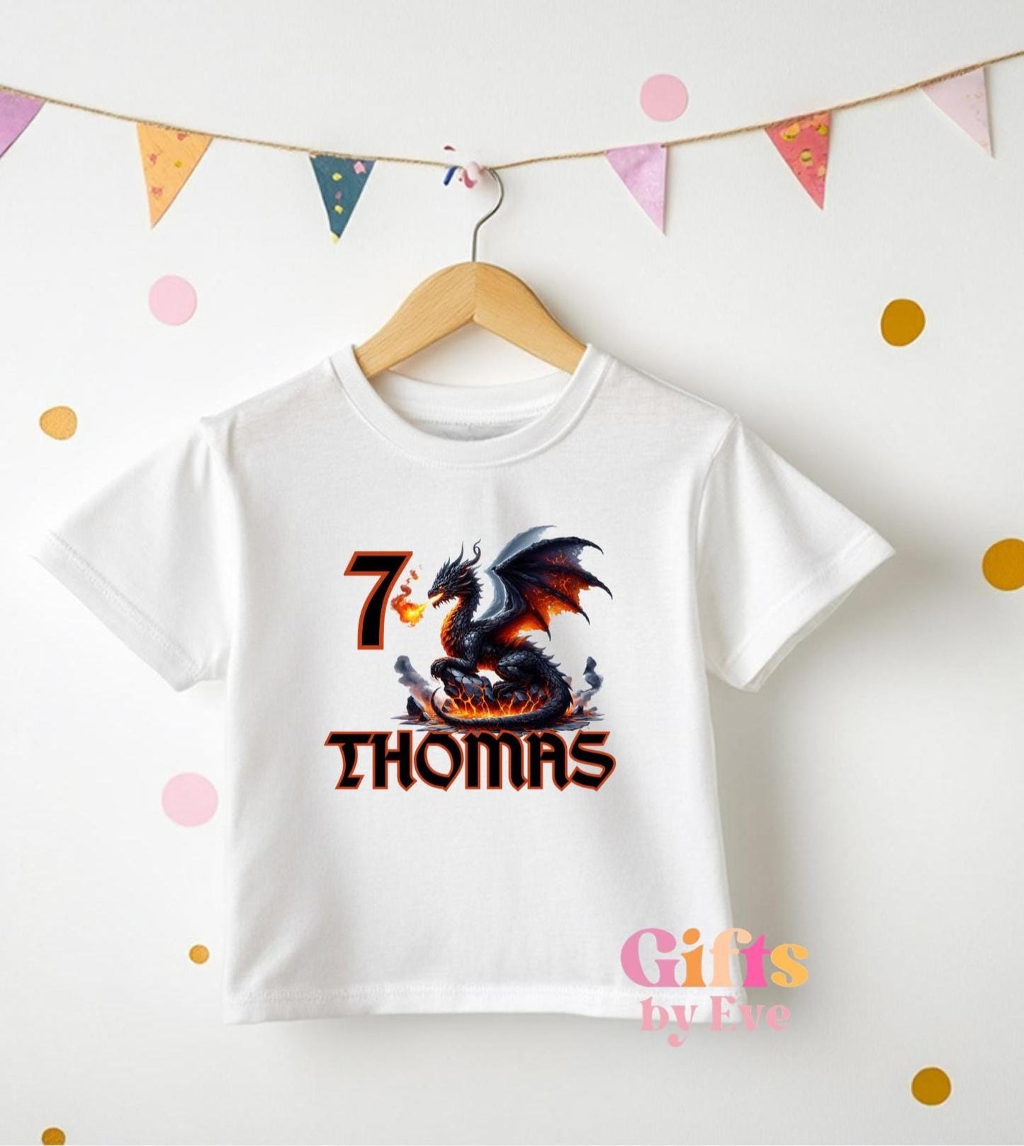 Personalized Dragon Birthday Shirt | Custom Name Age Fantasy Outfit