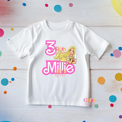 Barbie Inspired Birthday PNG | Personalised Name, Age Barbie Design (Digital Download)