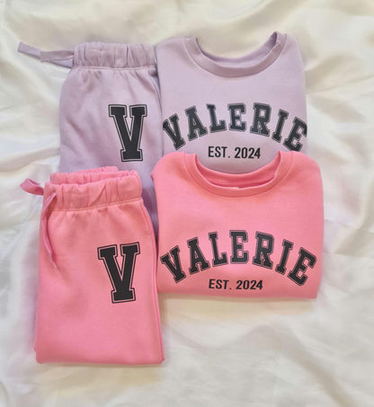 Personalised Kids Tracksuit Set  Custom Name Hoodie + Joggers  Toddler & Kids Jumper