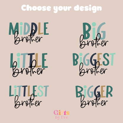 Big Brother Sister T-Shirt | Sibling Matching Announcement Tee