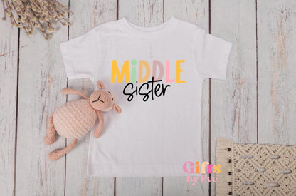 Sibling Matching Shirts | Big Sister, Little, Littlest Outfits