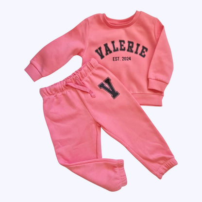 Personalised Kids Tracksuit Set  Custom Name Hoodie + Joggers  Toddler & Kids Jumper