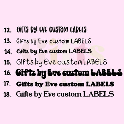 Custom Vinyl Name Labels | Personalised Sticker Decals for Kids, School & Party Items