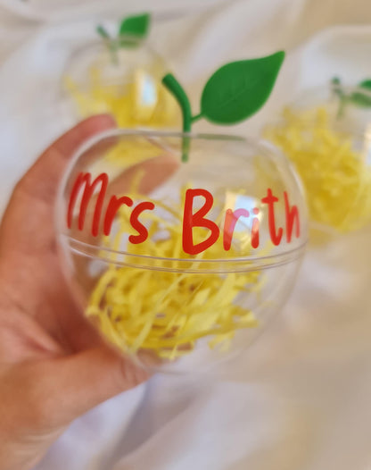 Personalised Teacher Gift | Refillable Apple | End of Year Teacher Present | Thank You Teacher Gift