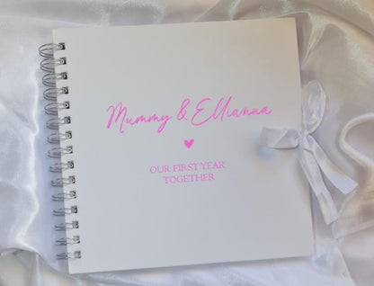 Personalised Mummy and Me First Year Scrapbook | Baby Keepsake Memory Album