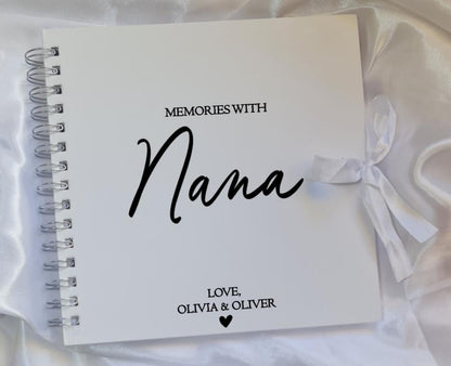 Personalised Nana Memory Book | Custom Grandma Keepsake Album, Family Gift