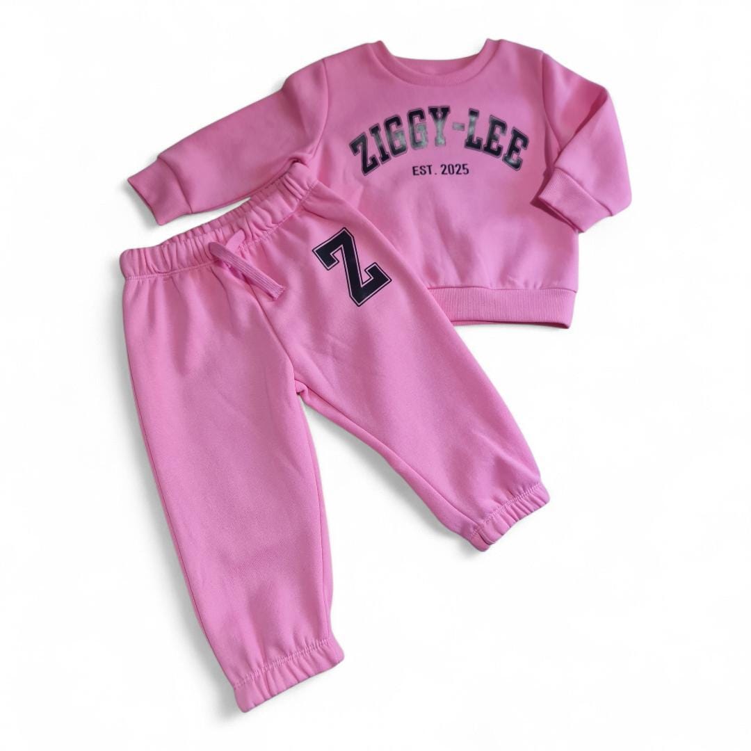 Personalised Kids Tracksuit Set  Custom Name Hoodie + Joggers  Toddler & Kids Jumper