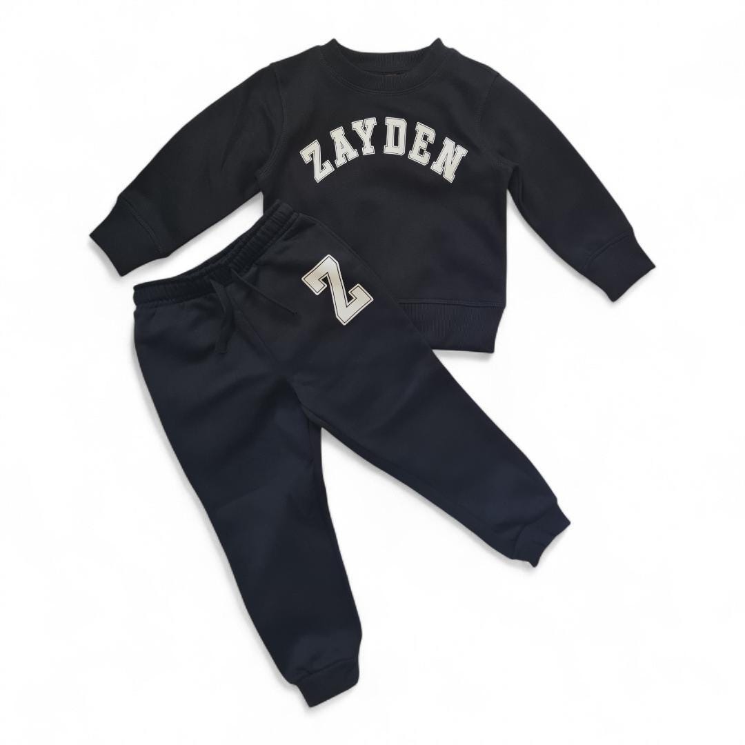 Personalised Kids Tracksuit Set  Custom Name Hoodie + Joggers  Toddler & Kids Jumper