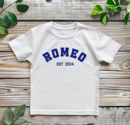 Personalised Kids Name Shirt | Custom Birthday Tee, Est. Year Clothing