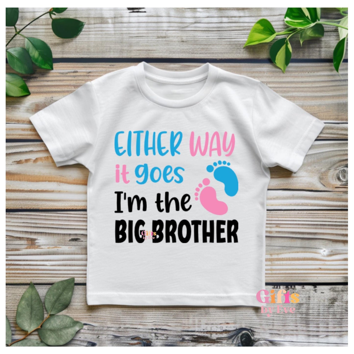 Big Brother Announcement Shirt | Secret Gender T-Shirt | Either Way It Goes I'm The Big Brother | Sibling Announcement | Gender Reveal Tee