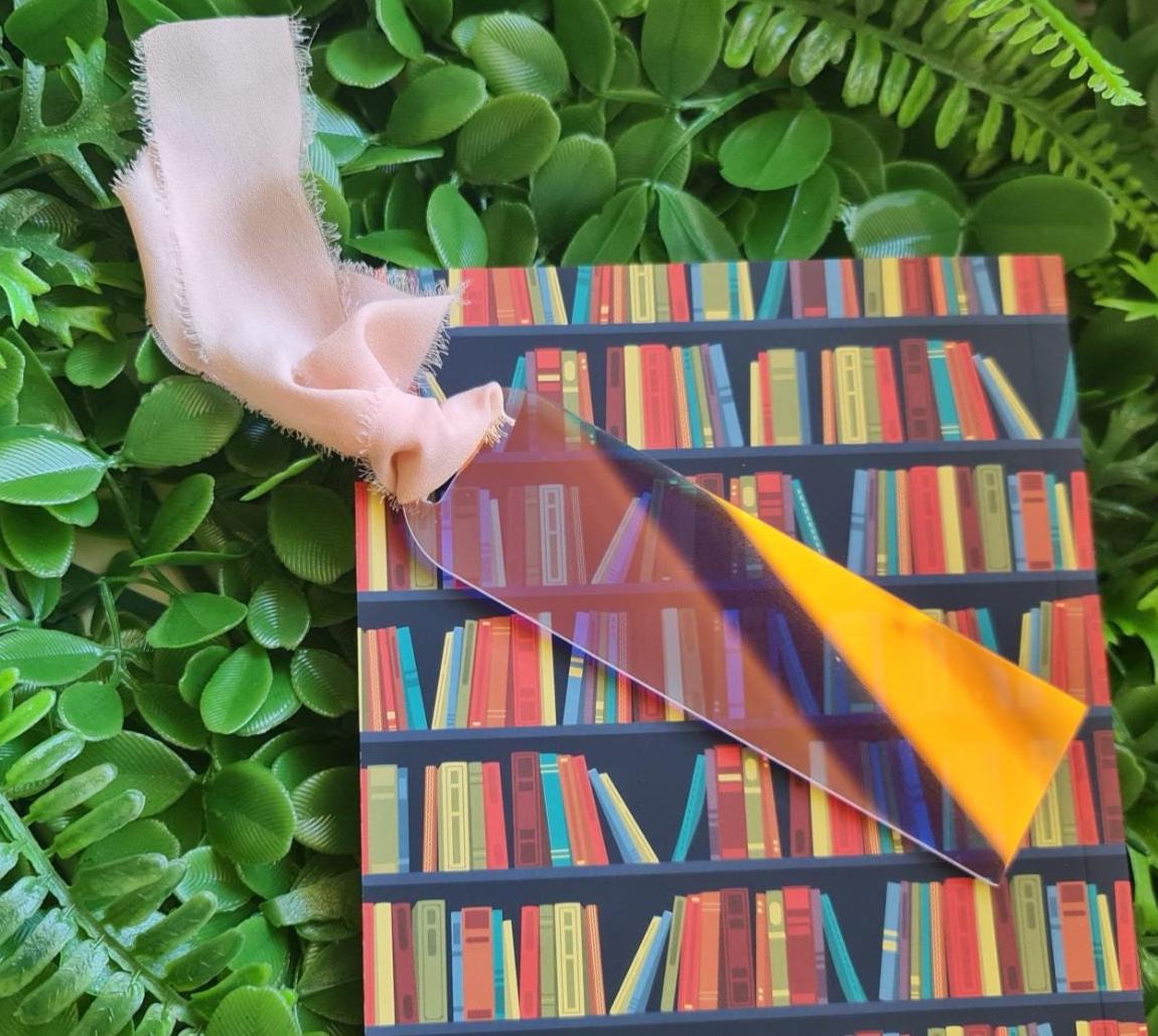 Personalised Holographic Acrylic Bookmark | Custom Name Bookmark | Clear Iridescent Bookmark | Book Lover Gift | Teacher Gift