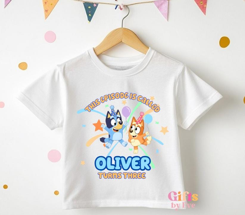 Custom Blue Birthday PNG | Personalised PNG File | Custom Name Digital Download | Kids Birthday Digital Download | DIY Print File