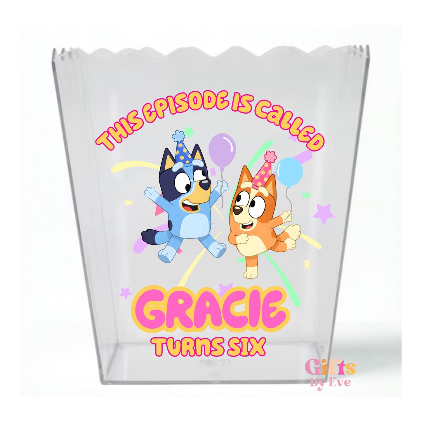 Personalised Birthday Popcorn Boxes | Custom Party Favour | Kids Birthday Party Snack Box | Movie Night Popcorn Container | Party Treat Box